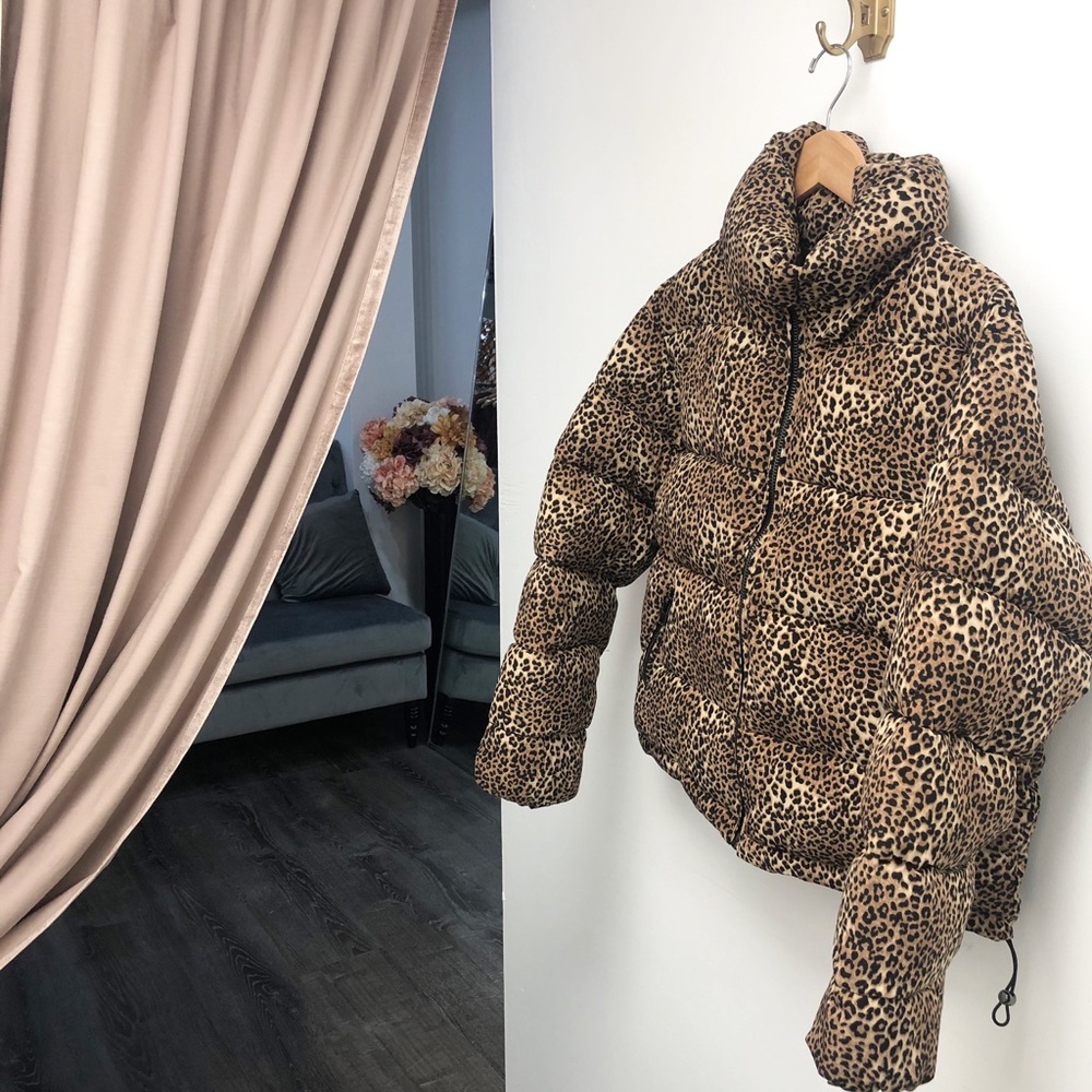 Glamorous Leopard Puff Coat- last one!